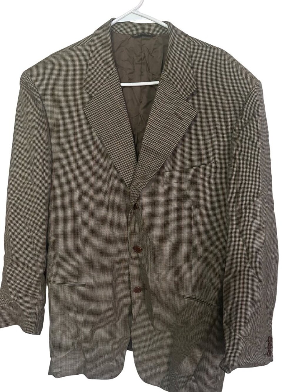 Canali Boyd's Philadelphia houndstooth wool blazer jacket Italy 56 7R U.S. 46R